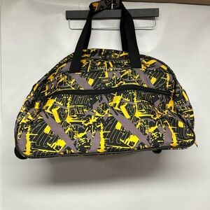 Lacks Yellow and Black Graphic Duffel Bag